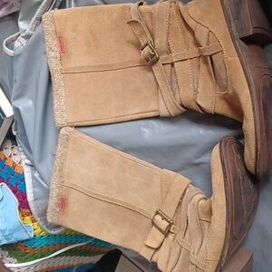 Rocket Dog Tan Suede Mid Calf Boots, Sz 7.5